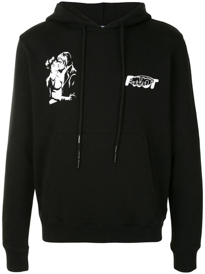 OFF-WHITE Slim Fit Kiss 21 Hoodie Black/White