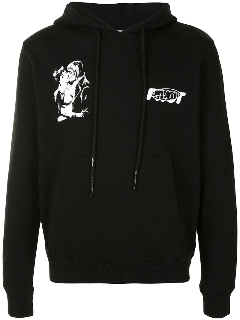 OFF-WHITE Slim Fit Kiss 21 Hoodie Black/White