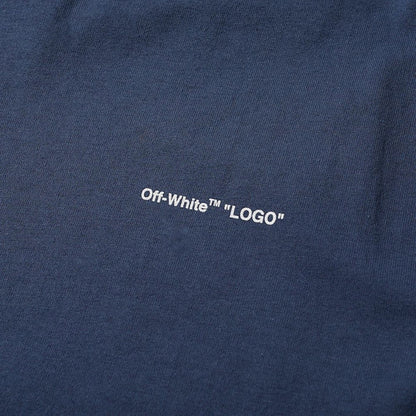 OFF-WHITE Slim Fit Logo T-shirt Blue/White