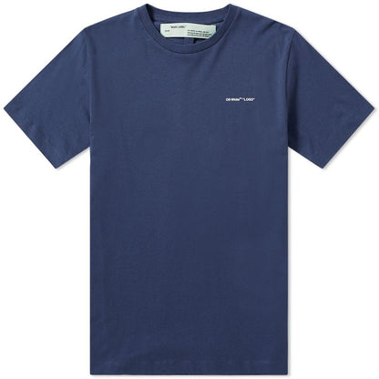 OFF-WHITE Slim Fit Logo T-shirt Blue/White