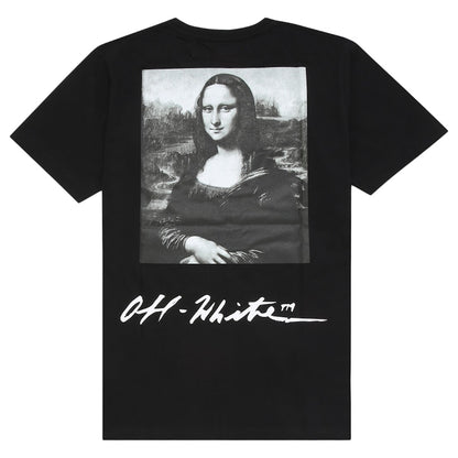 OFF-WHITE Slim Fit Monalisa Graphic Print T-shirt Black