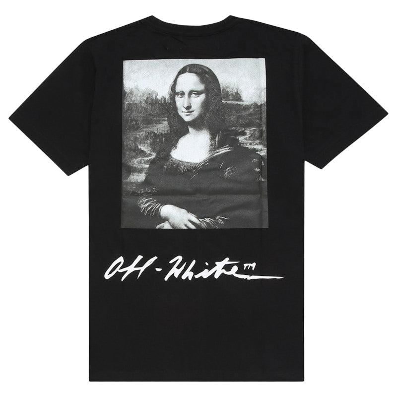 OFF-WHITE Slim Fit Monalisa Graphic Print T-shirt Black