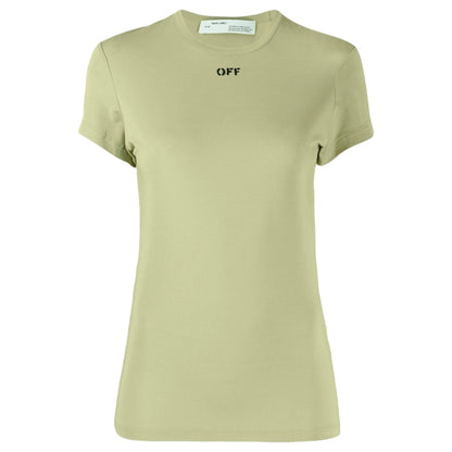 OFF-WHITE Slim Fit OFF Logo T-shirt Light Green