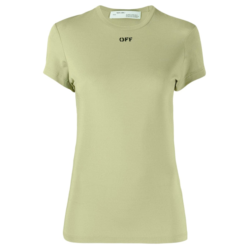 OFF-WHITE Slim Fit OFF Logo T-shirt Light Green