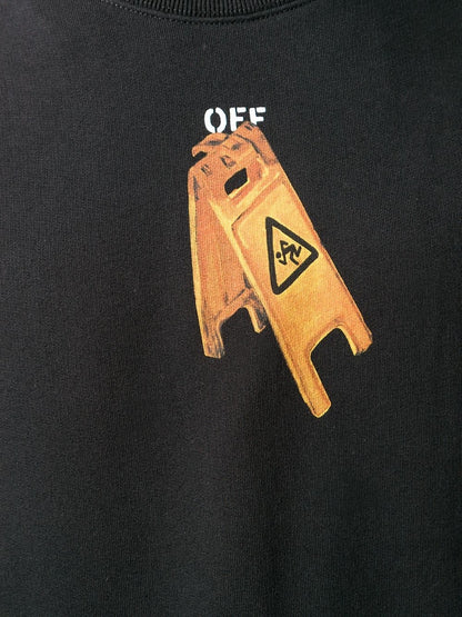 OFF-WHITE Slim Fit Pascal Skeleton Sweatshirt Black/Black