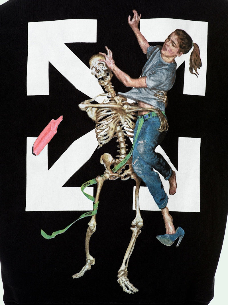 OFF-WHITE Slim Fit Pascal Skeleton Sweatshirt Black/Black