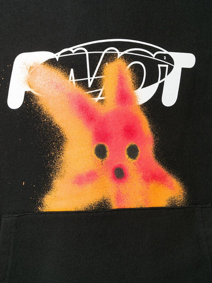 OFF-WHITE Slim Fit Pivot Fish Hoodie Black/Red