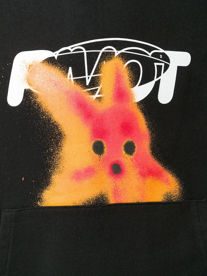 OFF-WHITE Slim Fit Pivot Fish Hoodie Black/Red