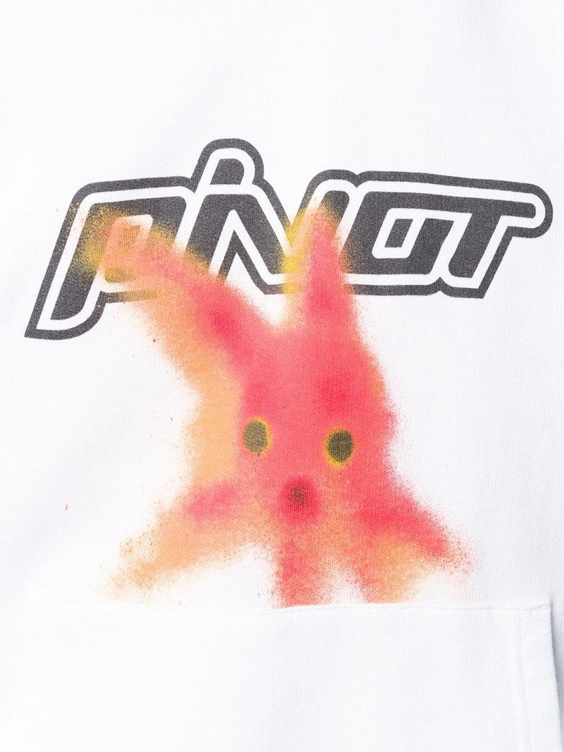 OFF-WHITE Slim Fit Plastic Fish Hoodie White/Red