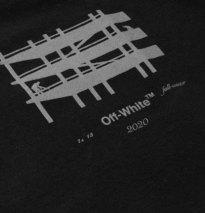 OFF-WHITE Slim Fit Reflective Industrial T-shirt Black/Grey