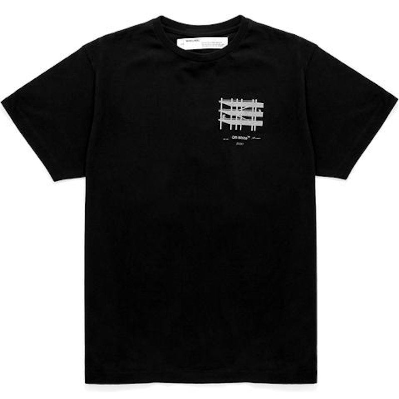 OFF-WHITE Slim Fit Reflective Industrial T-shirt Black/Grey