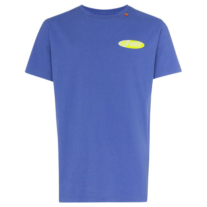 OFF-WHITE Slim Fit Split Logo Print T-shirt Blue