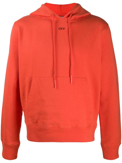 OFF-WHITE Slim Fit Stencil Hoodie Orange/Black