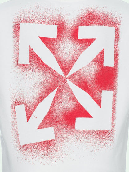 OFF-WHITE Slim Fit Stencil Hoodie White/Red