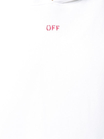 OFF-WHITE Slim Fit Stencil Hoodie White/Red