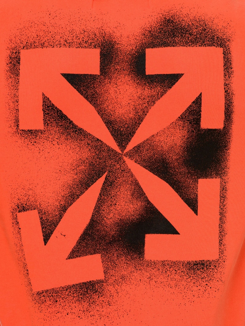 OFF-WHITE Slim Fit Stencil Sweatshirt Orange/Black
