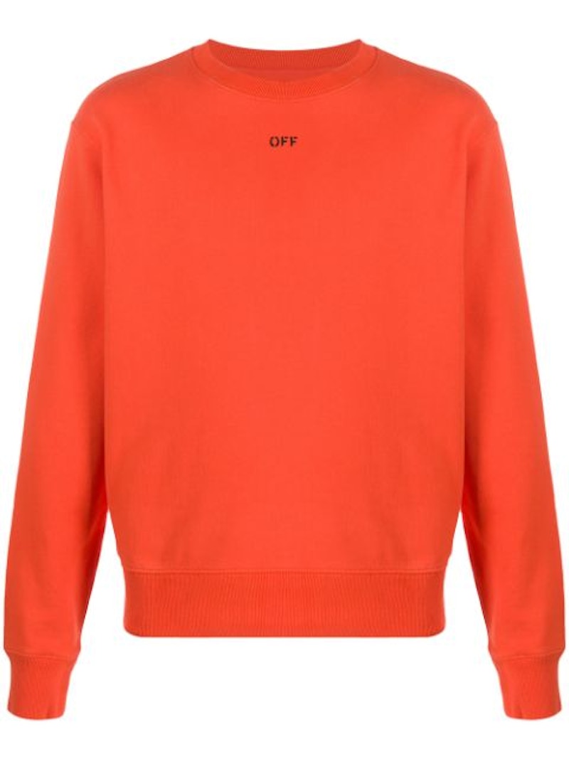 OFF-WHITE Slim Fit Stencil Sweatshirt Orange/Black
