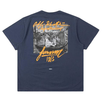 OFF-WHITE Slim Fit Summer T-shirt Blue