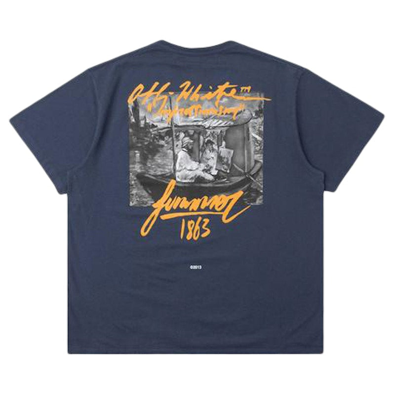 OFF-WHITE Slim Fit Summer T-shirt Blue