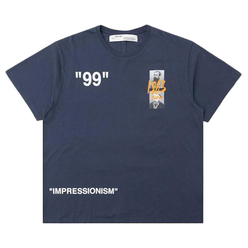 OFF-WHITE Slim Fit Summer T-shirt Blue