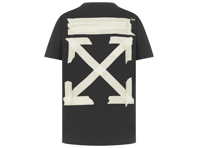OFF-WHITE Slim Fit Tape Arrows T-shirt (SS20) Black/Beige