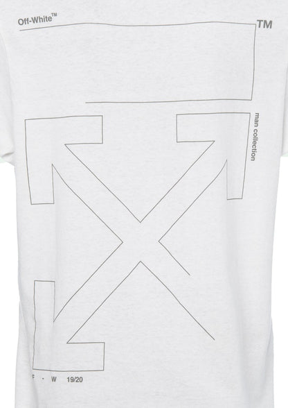 OFF-WHITE Slim Fit Unfinished T-shirt White/Silver