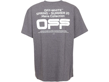 OFF-WHITE Slim Fit Wavy Line T-shirt Melange Grey/White