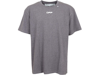 OFF-WHITE Slim Fit Wavy Line T-shirt Melange Grey/White