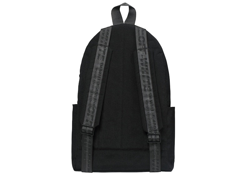 OFF-WHITE Slogan-Print Backpack Black/White