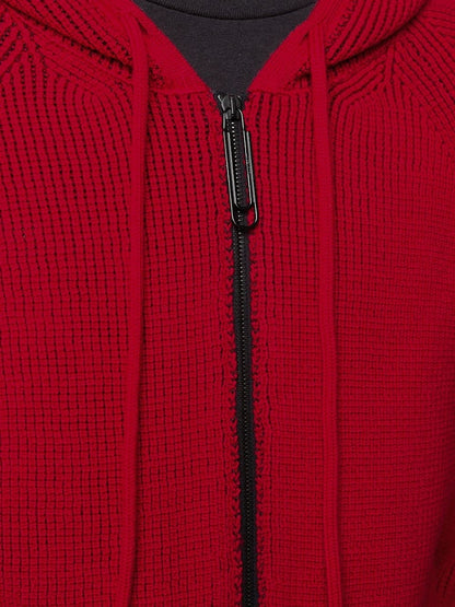 OFF-WHITE Slouch Zip-up Hoodie Red/Black