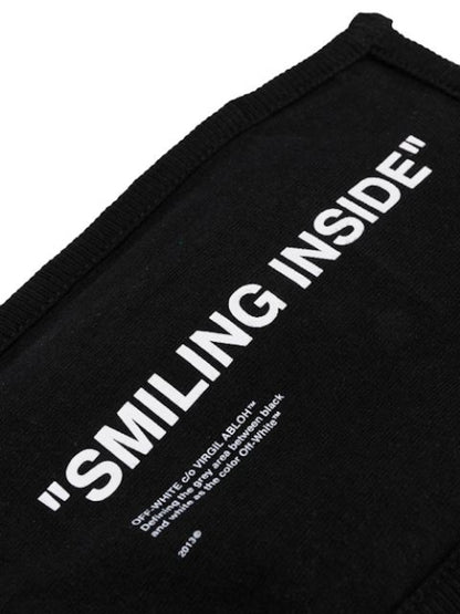OFF-WHITE Smiling Inside Face Mask Black/White