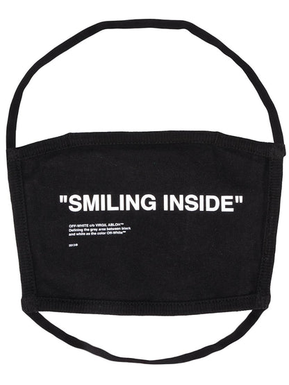 OFF-WHITE Smiling Inside Face Mask Black/White