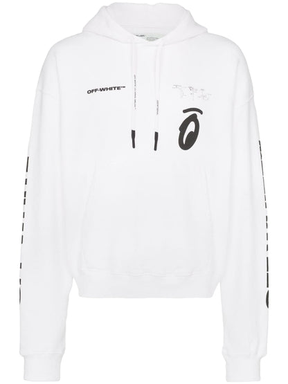 OFF-WHITE Splitted Arrows Hoodie White/Black
