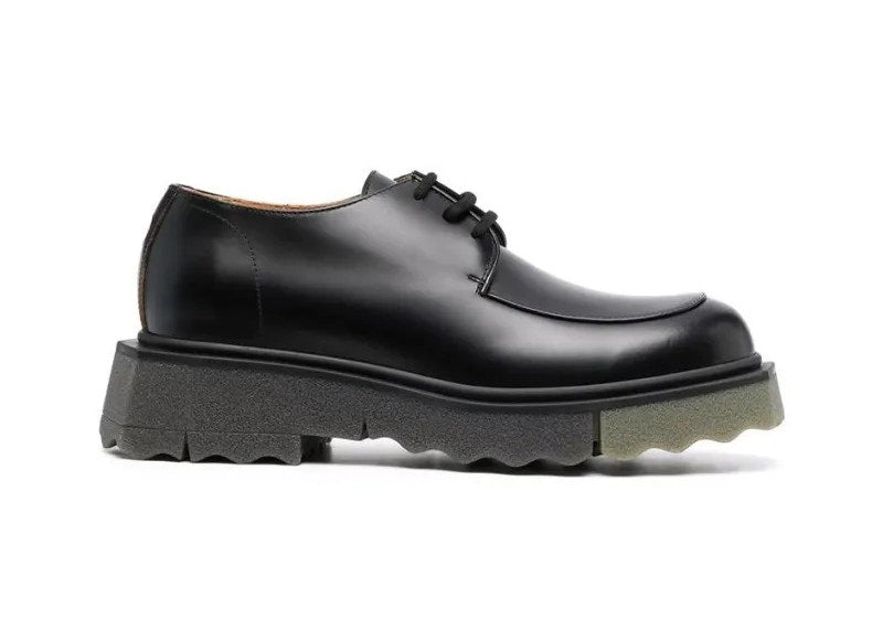 OFF-WHITE Sponge Sole Paraboot Black Leather
