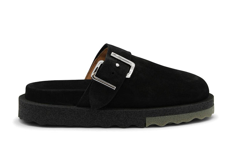 OFF-WHITE Spongesole Clogs Black Suede