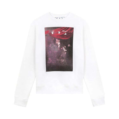 OFF-WHITE Sprayed Caravagg Slim Crewneck White