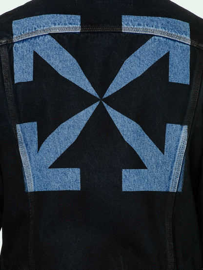 OFF-WHITE Stencil Arrows Denim Jacket Black/Medium Blue