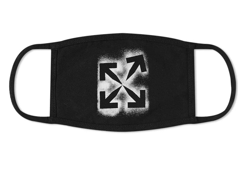 OFF-WHITE Stencil Face Mask Black/White