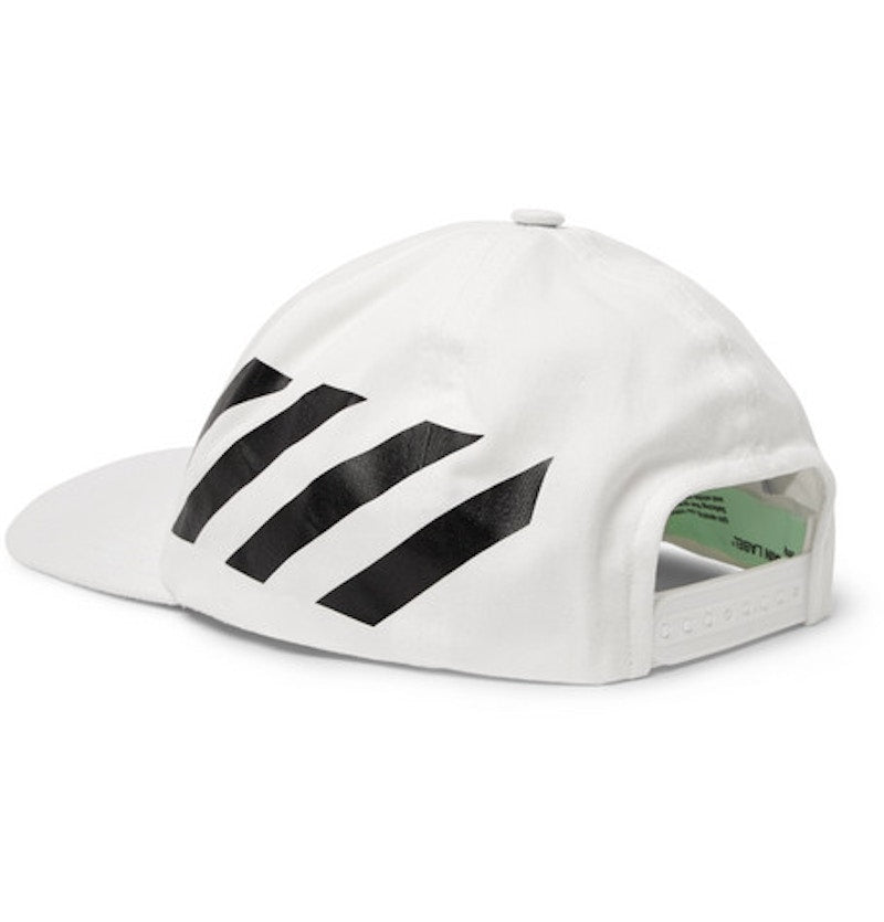 OFF-WHITE Striped Diag Baseball Hat White/Black