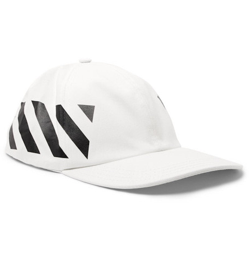 OFF-WHITE Striped Diag Baseball Hat White/Black