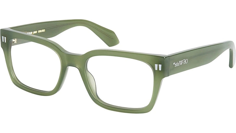 OFF-WHITE Style 53 Eyeglasses Olive Green/Clear Lens (OERJ053S24PLA0015900-FR)