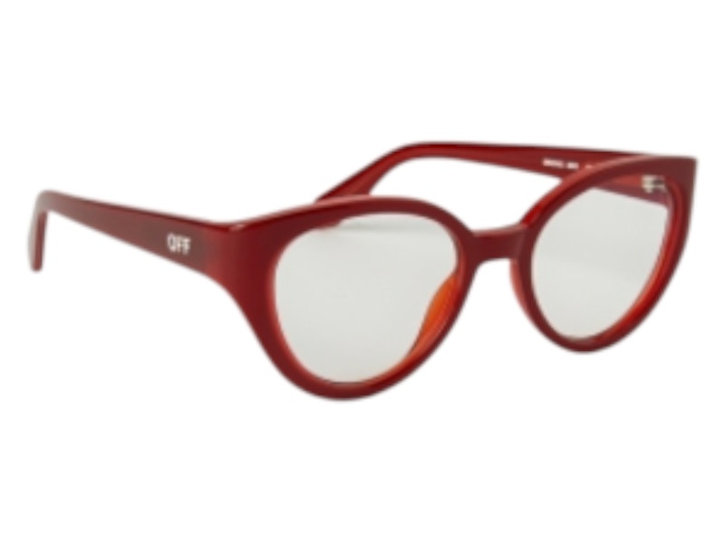 OFF-WHITE Style 62 Eyeglasses Burgundy Blue Light Block (OERJ062S24PLA0012800-FR)