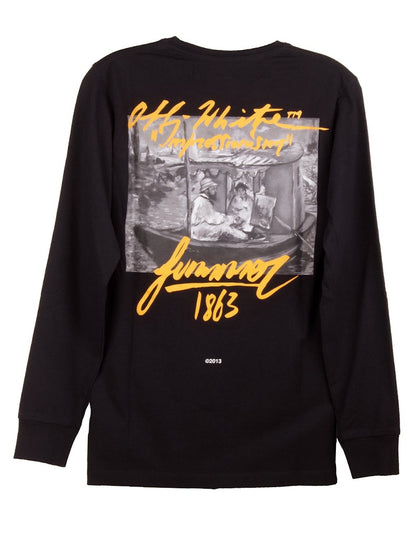 OFF-WHITE Summer Graphic Print L/S T-shirt Black/Multicolor