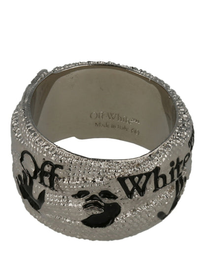 OFF-WHITE Swimming Logo Ring Silver