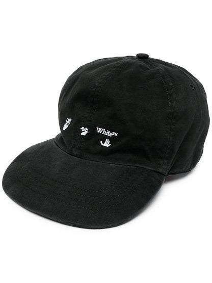 OFF-WHITE Swimming Man Embroidered Baseball Cap Black/White