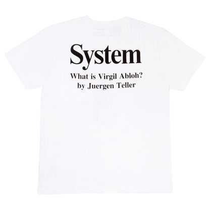 OFF-WHITE System Magazine What is Virgil T-shirt White/Multicolor