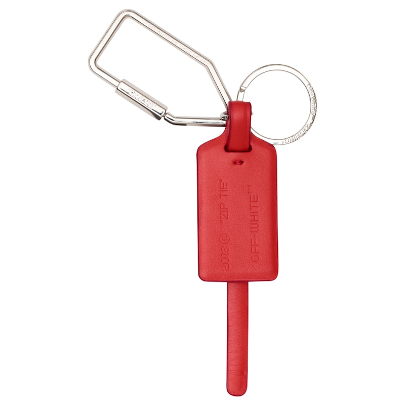 OFF-WHITE Tag Keychain (SS19) Red