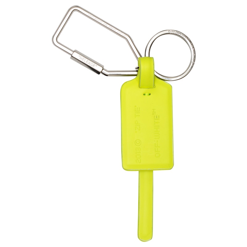 OFF-WHITE Tag Keychain (SS19) Yellow