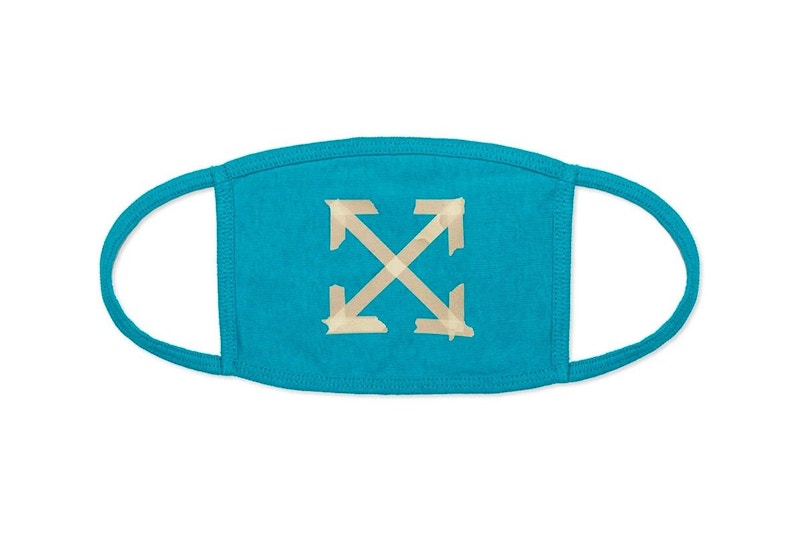 OFF-WHITE Tape Arrow Face Mask Petrol Blue