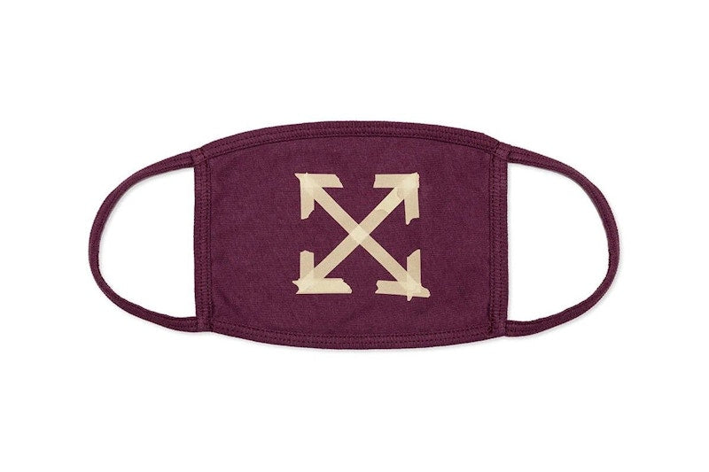 OFF-WHITE Tape Arrow Face Mask Purple/Beige